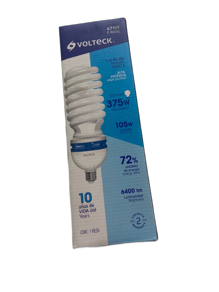 Lámpara espiral T5 105 W alta potencia luz de día, Volteck